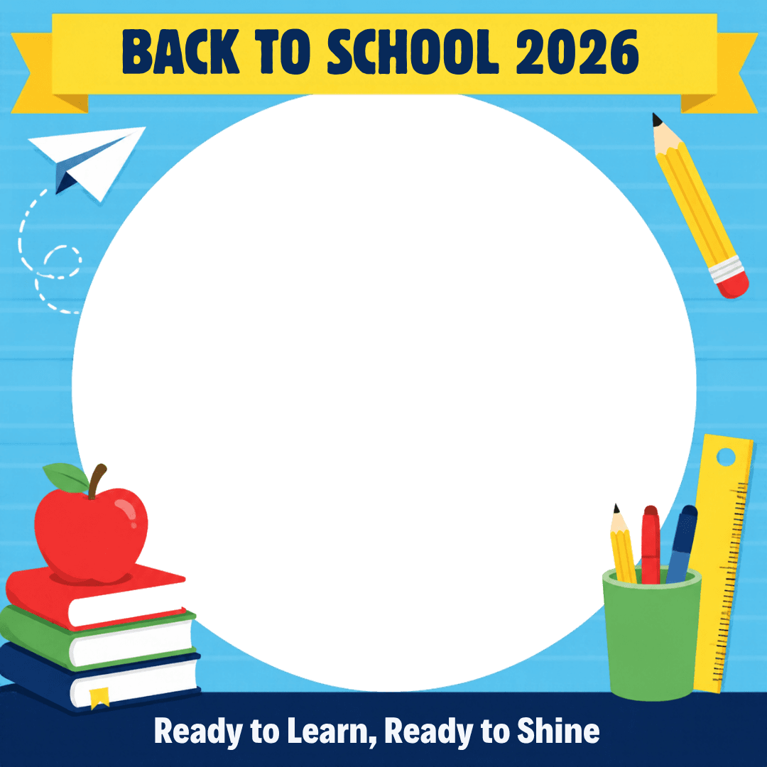 Back to School 2026 frame artwork