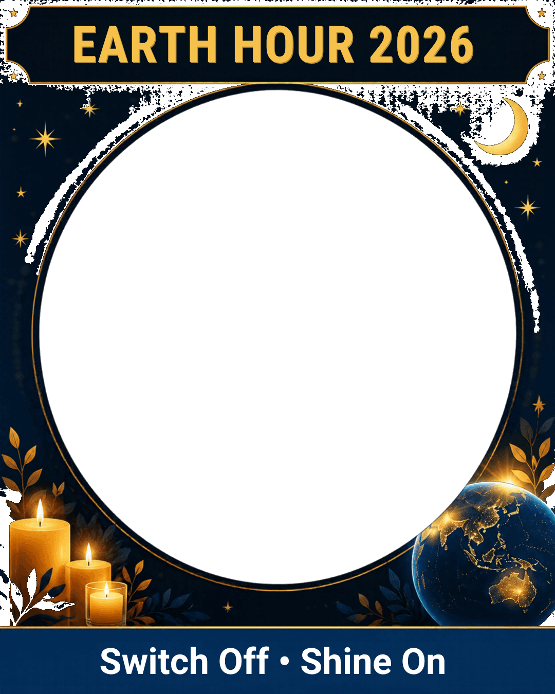 Earth Hour 2026 frame artwork